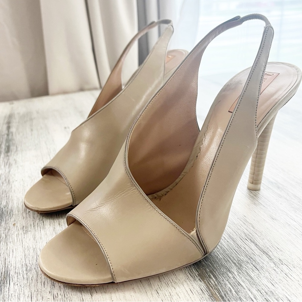 Reed Krakoff Tan Leather Slingback Heels size 39.5